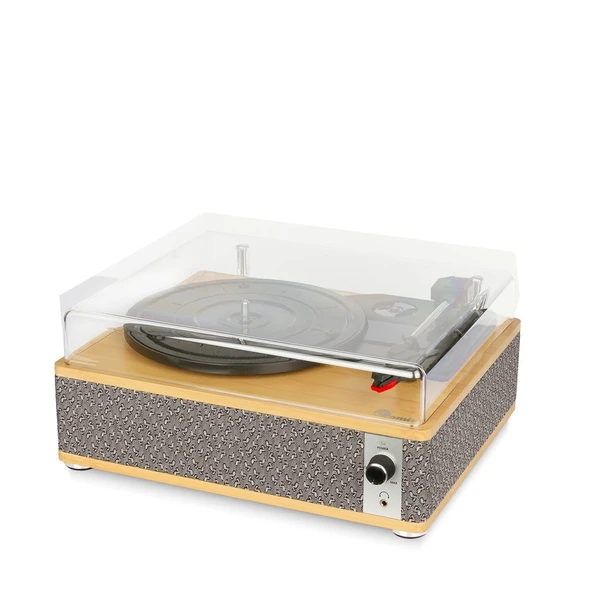 Fomix FM-109 Gri Hoparlörlü Bluetoothlu Pikap Plak Çalar - 6