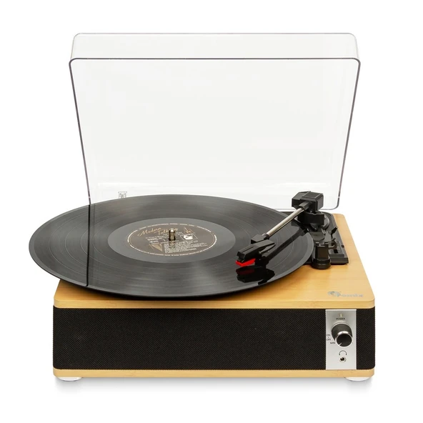 Fomix FM-109 Gri Hoparlörlü Bluetoothlu Pikap Plak Çalar - 7