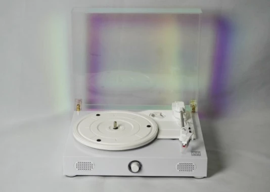 Fomix FM-211 Beyaz Hoparlörlü Bluetoothlu Pikap Plak Çalar - Resim 3