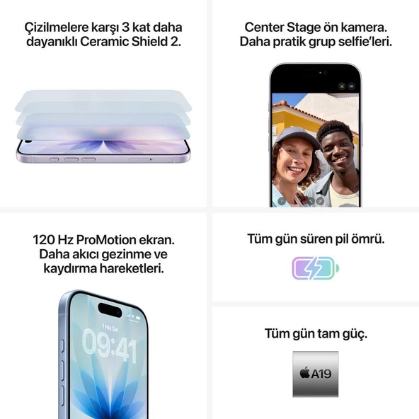 Apple iPhone 17 256 GB (Apple Türkiye Garantili) Beyaz 256 GB - Resim 6