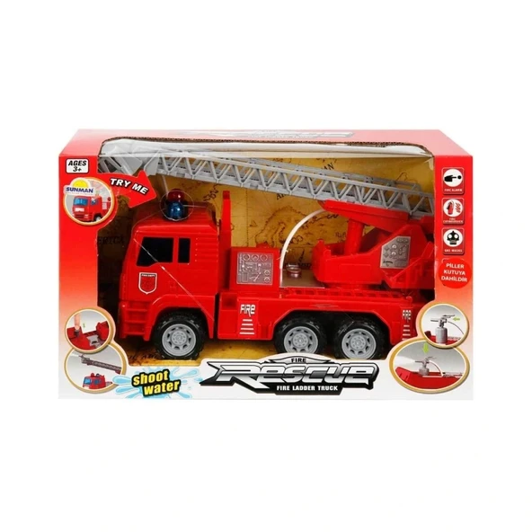 Nessiworld Sunman Sesli ve Işıklı Su Fışkırtan İtfaiye Aracı 24 cm - 3