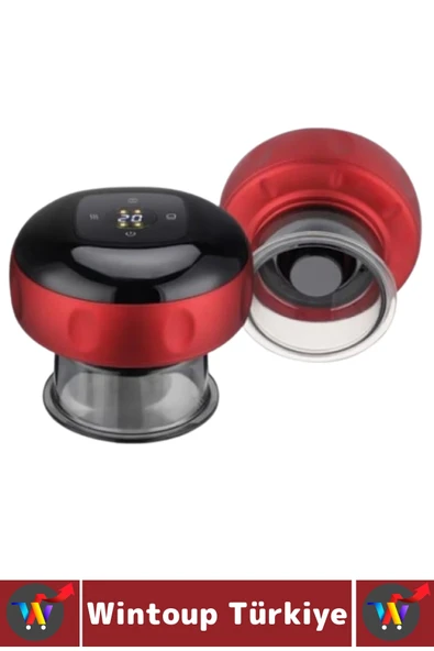 Premium Seri Taşınabilir Ev Ofis Seyahat 6 Isı/Güç Modlu LCD Ekranlı Elektronik Vakum Hacamat Aleti - 5