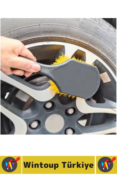 Ergonomik Oto Araç İç Dış Temizlik Yoğun Sert Kıl Otomobil Lastik Jant Kir Kalıntı Temizleme Fırçası - Resim 3