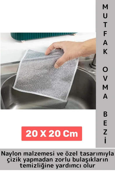 Premium Seri Çizmez Mutfak Tezgah Fayans Yağ Kir Temizleyici Kolay Temizlenir Tencere Tava Ovma Bezi ürün görseli