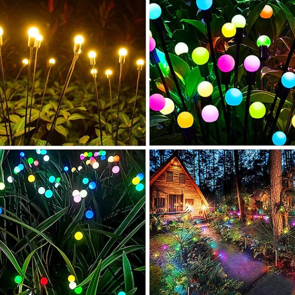 8 Ledli Solar Ateş Böceği Çiçek Lamba - 3