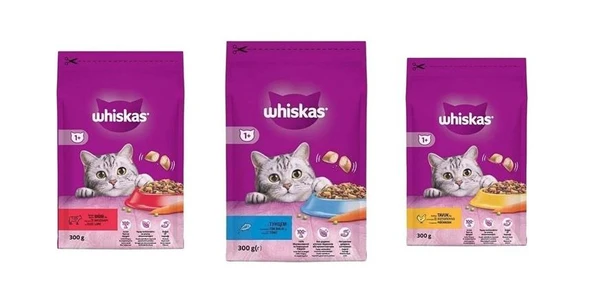Whiskas 300 Gr Karışık Kedi Maması 3 lü Set ürün görseli