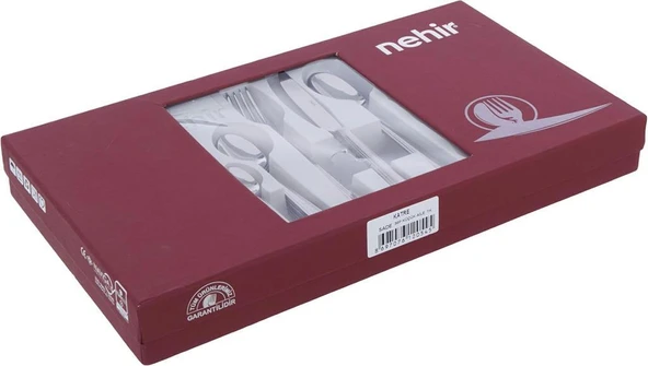 Nehir Katre Sade 36 Parça 6 Kişilik Çatal Kaşık Bıçak Takımı Outlet