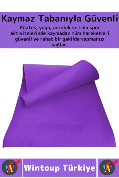 Taşıma Askılı Konforlu Su Geçirmez Kaymaz Pilates Aerobik Fitness Çadır Zemin Yer Minderi Kamp Matı - 5