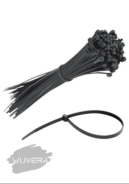 Wuvera 3,6 mm x 150 mm Siyah Cırt Kelepçe – Kablo Düzenleme ve Sabitleme İçin Pratik Çözüm - Resim 4