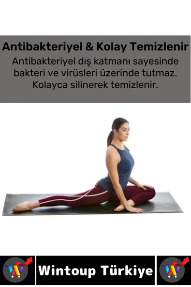 Taşıma Askılı Konforlu Su Geçirmez Kaymaz Pilates Aerobik Fitness Çadır Zemin Yer Minderi Kamp Matı - 5