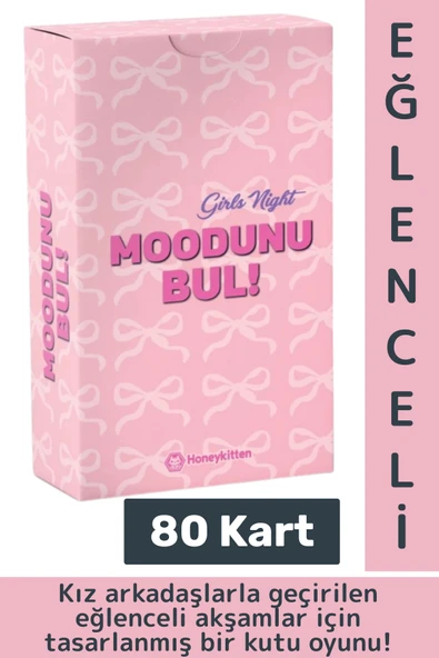Eğlenceli Genç Yetişkin Arkadaş Yılbaşı Sosyalleşme Moodunu Bul-Girls Night Oyun Kartları 80 Kart ürün görseli