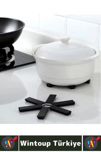 Yüksek Isıya Dayanıklı Kaymaz Yapışmaz Tencere Tava Masa Tezgaha Zarar Vermez Katlanabilir Nihale - Resim 5