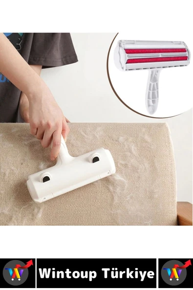 Evcil Hayvan Tüy Toz Giysi Yatak Koltuk Halı Kolay Temizlenir Hazneli Kedi Köpek Tüy Toplama Aleti - Resim 3