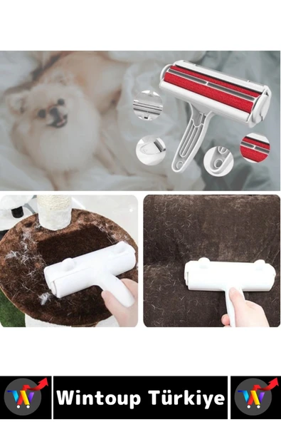 Evcil Hayvan Tüy Toz Giysi Yatak Koltuk Halı Kolay Temizlenir Hazneli Kedi Köpek Tüy Toplama Aleti - Resim 5