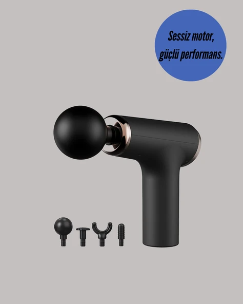 USB Type-C Şarjlı Taşınabilir Masaj Tabancası - 4