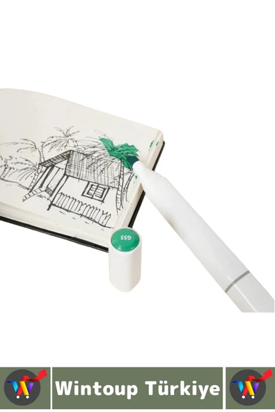 Yüksek Kaliteli Okul Hobi Sanat Çizim Canlı Renkli Çift Taraflı Marker Kutulu Boya Kalemi 12 Parça - 4