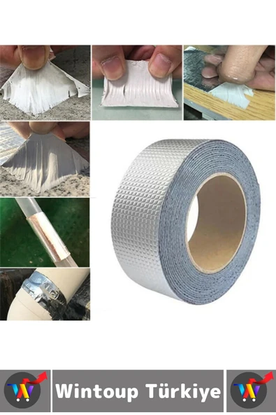 Ultra Güçlü Su Geçirmez Isıya Dayanıklı Alüminyum İzolasyon Tamirat 72 Mm X 2 Metre Çamur Bant 5 Adt - 2
