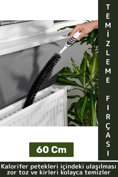 Dayanıklı Uzun Esnek İnce Yapılı Kalorifer Ulaşılması Zor Nokta Toz Kir Petek Temizlik Fırçası 60 Cm ürün görseli