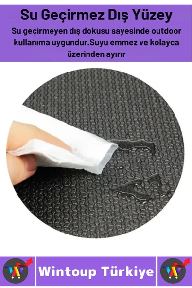 Taşıma Askılı Konforlu Su Geçirmez Kaymaz Pilates Aerobik Fitness Çadır Zemin Yer Minderi Kamp Matı - 7