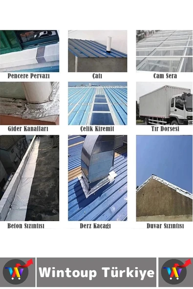 Ultra Güçlü Su Geçirmez Isıya Dayanıklı Alüminyum İzolasyon Tamirat 72 Mm X 2 Metre Çamur Bant 4 Adt - 3