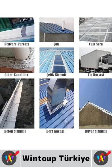 Ultra Güçlü Su Geçirmez Isıya Dayanıklı Alüminyum İzolasyon Tamirat 96 Mm X 2 Metre Çamur Bant 3 Adt - Resim 3