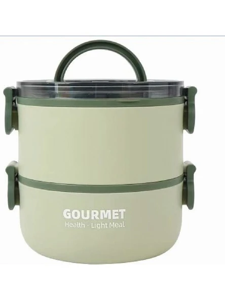 Fixpoint Çelik Beslenme Kabı Iki Katlı 1200ML Yeşil P1802