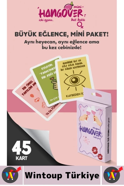 Eğlenceli Arkadaş Parti Özel Gün Kız Kıza Cesur İtiraf Oyun Hangover Mini İçki Oyunu-Kızlar Gecesi - Resim 2