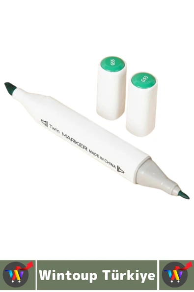 Yüksek Kaliteli Okul Hobi Sanat Çizim Canlı Renkli Çift Taraflı Marker Kutulu Boya Kalemi 12 Parça - 5