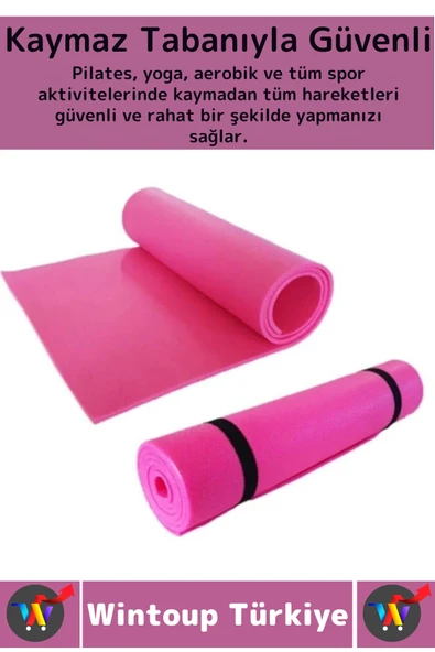 Taşıma Askılı Konforlu Su Geçirmez Kaymaz Pilates Aerobik Fitness Çadır Zemin Yer Minderi Kamp Matı - 2