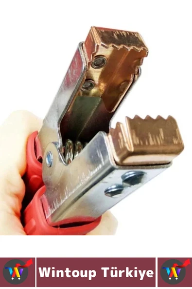 Premium Otomobil Motosiklet Kamyonet Güçlü Mekanizma Artı Eksi Büyük Boy Akü Takviye Kablo Maşası - 2