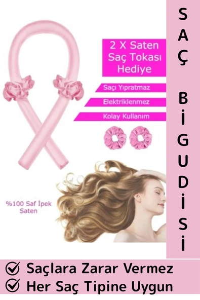 Yüksek Kalite Saç Yıpratmaz Elektriklendirmez Alet Gerektirmez Isısız Saç Şekillendirme Seti Bigudi