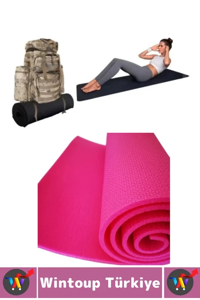 Taşıma Askılı Konforlu Su Geçirmez Kaymaz Pilates Aerobik Fitness Çadır Zemin Yer Minderi Kamp Matı - 4