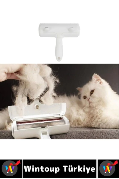 Evcil Hayvan Tüy Toz Giysi Yatak Koltuk Halı Kolay Temizlenir Hazneli Kedi Köpek Tüy Toplama Aleti - Resim 2