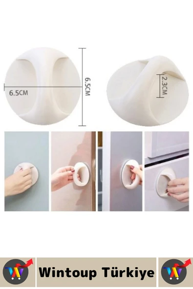 Premium Pencere Dolap Çekmece Fayans Ahşap Çok Amaçlı Kendinden Yapışkanlı Pratik Kulp Tutacak 2 Adt - 5