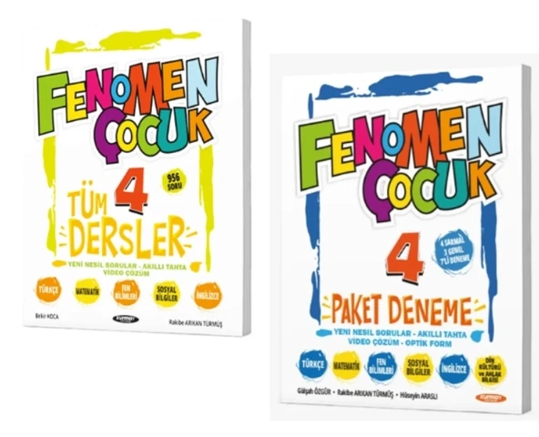 FENOMEN YAYINCILIK 4 Tüm Dersler Yeni Nesil Soru Bankası ve Paket Deneme ürün görseli