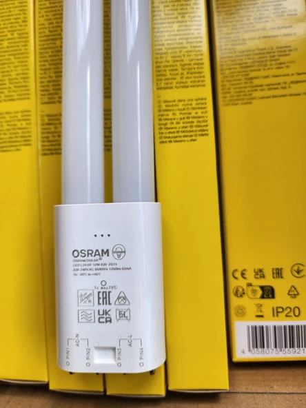 Osram Dulux Led L24 Hf 12w 830 2g11 Duylu 4 Pinli Ampul (50 ADET) - Resim 3