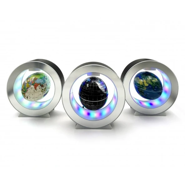 Periboia Manyetik Küçük Boy Yuvarlak Ledli Dünya Küre