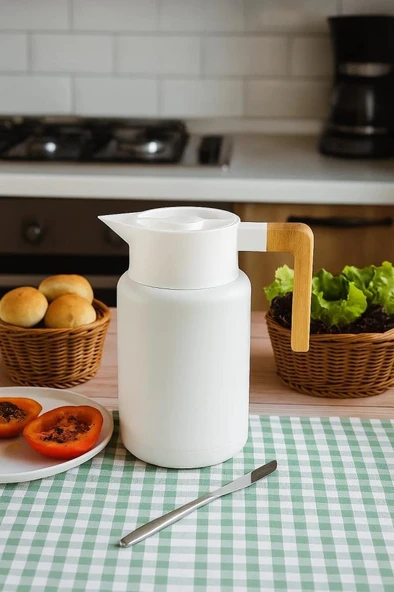 Bambum Yasuo - Çelik Termos Beyaz 2.0L - Resim 2