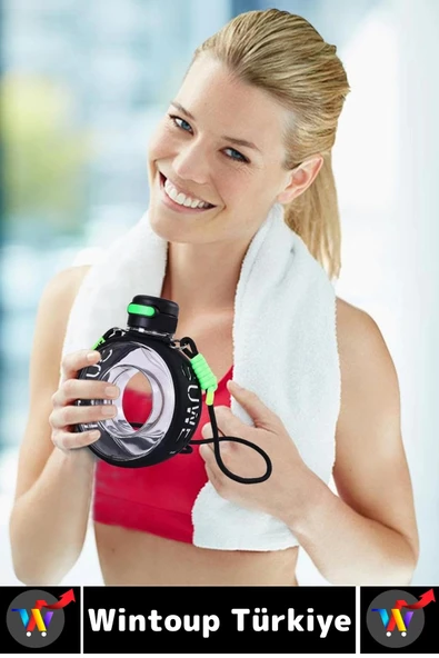 Premium Ergonomik Sızdırmaz Kapak Omuz Askılı Spor Okul Ofis Çok Şık Estetik Su Matarası 750 ML - 3