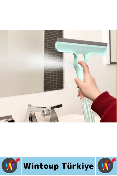 Premium Banyo Mutfak Fayans Oto Ayna Çift Taraflı 4 in 1 Spreyli Çek Çekli Camsil Fırça Aparatı - Resim 3