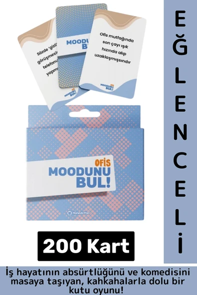 Eğlenceli Arkadaş İş Hayatı Çalışan Ofis Ortamı Komik Mizah Oyunu Moodunu Bul-Ofis 200 Kart ürün görseli