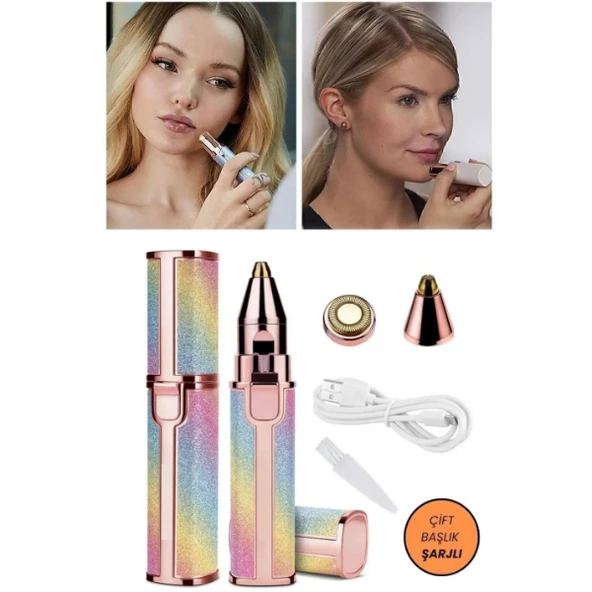 Periboia Simli 2'si 1 Arada Yüz Kaş Bıyık Epilatör