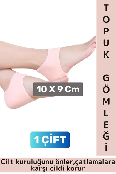Gündelik Ultra Konforlu Rahat Cilt Kuruluğu Baskı Azaltan Nemlendiren Silikon Topuk Koruyucu Gömlek