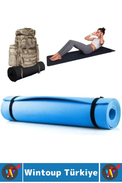 Taşıma Askılı Konforlu Su Geçirmez Kaymaz Pilates Aerobik Fitness Çadır Zemin Yer Minderi Kamp Matı - 3