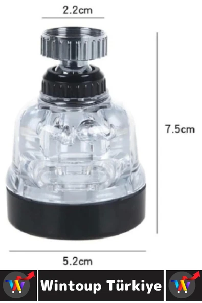 Tüm Musluklarla Uyumlu Banyo Mutfak Lavabo Yoğun Yumuşak Orta 3 Modlu Çok Fonksiyonlu Musluk Başlığı - 3