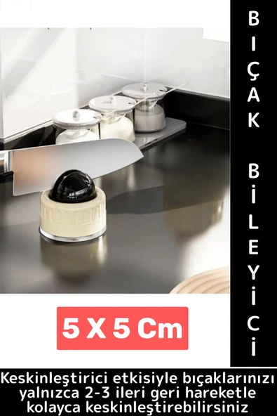 Kolay Kullanım Güvenli Kaymaz Yapışkanlı Mutfak Ekmek Meyve Bıçağı Makas Vantuzlu Bıçak Bileyici