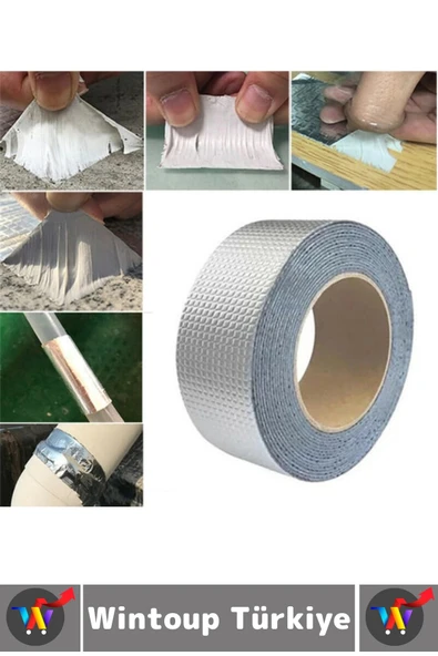 Ultra Güçlü Su Geçirmez Isıya Dayanıklı Alüminyum Folyo İzolasyon Tamirat 72 Mm X 2 Metre Çamur Bant - 2
