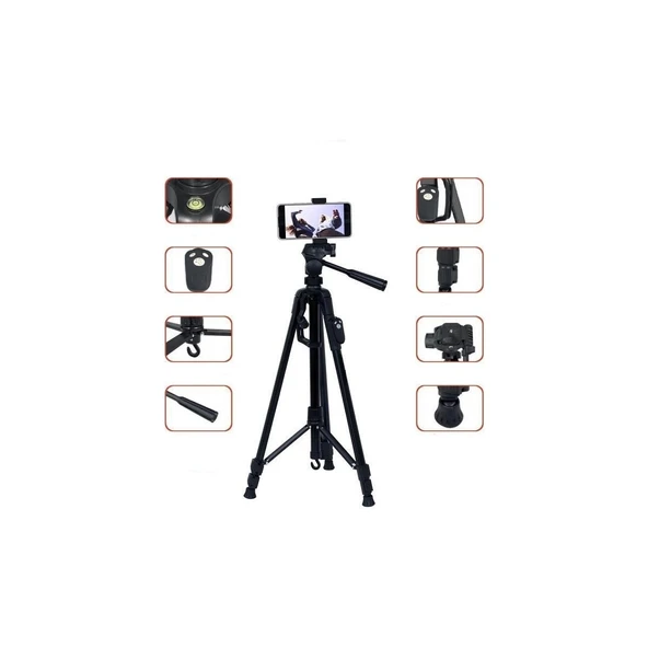 8830 Profesyonel 1.2 m Su Terazili Kumandalı Tripod