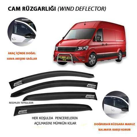 Vag Cam Ruzgarlıgı Mugen Tip 2 Parca Crafter Dynamıc 06>17 - Perflex Pd2-Vw26 ürün görseli