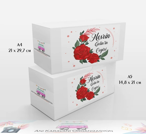 Anı Karavanı Organizasyon Çeyiz Kolisi Etiketi ÇK-33 / A4 - 15 Adet